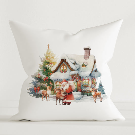 "Haus des Santa Claus" Premium Dekokissen