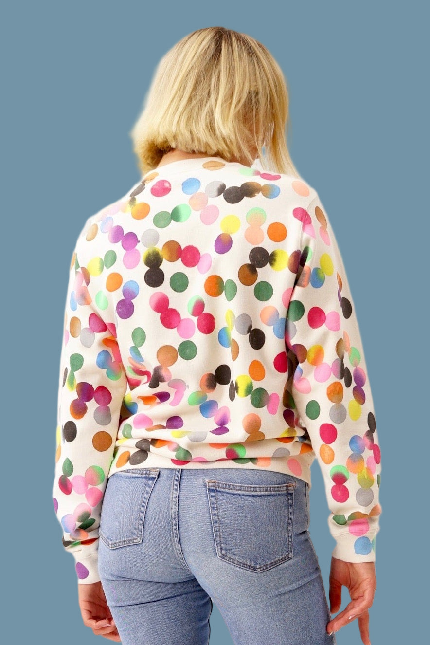 Handstamped Points Allover Sweater