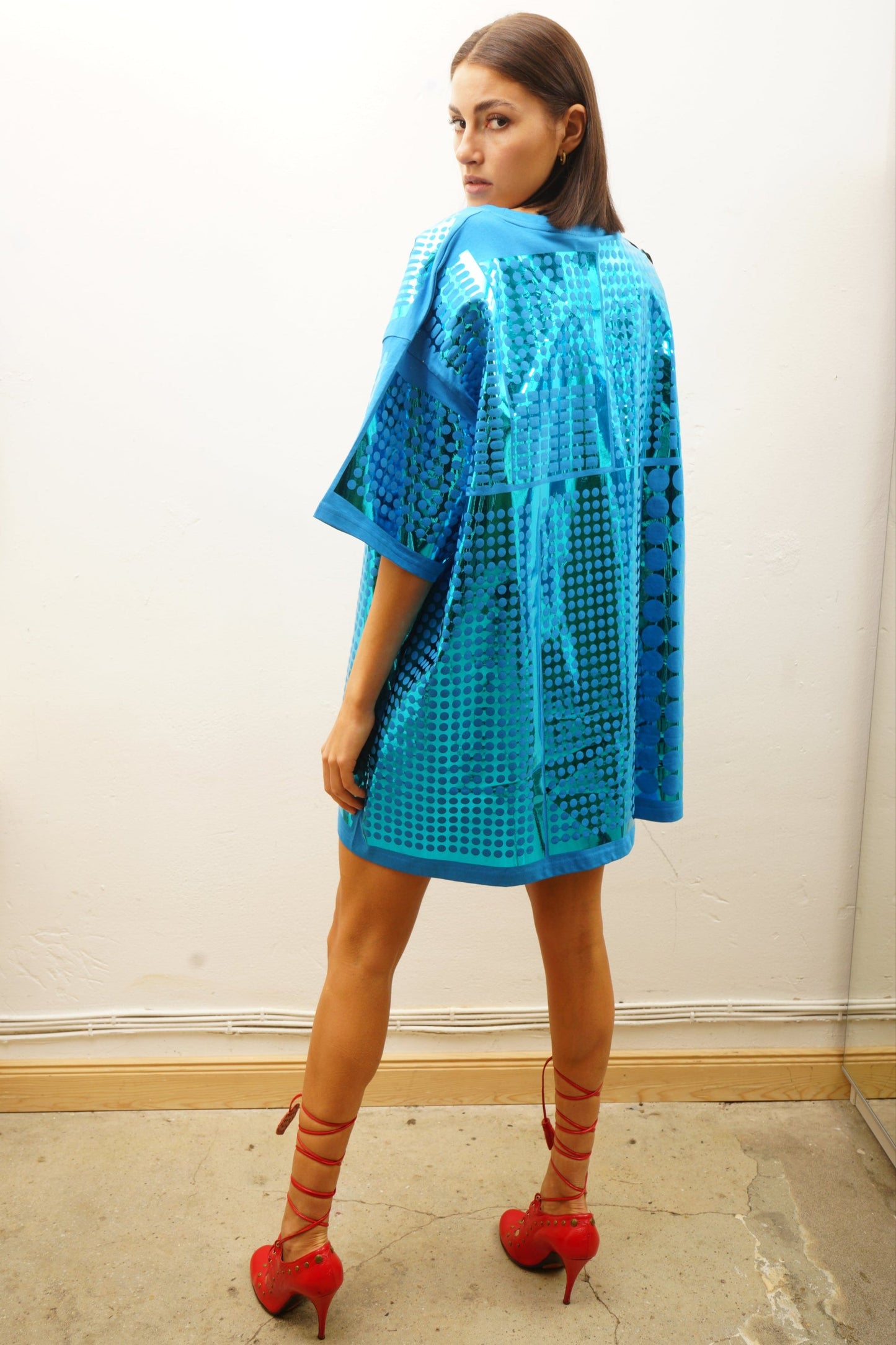 Foilover Bigshirt Blue-Mirror