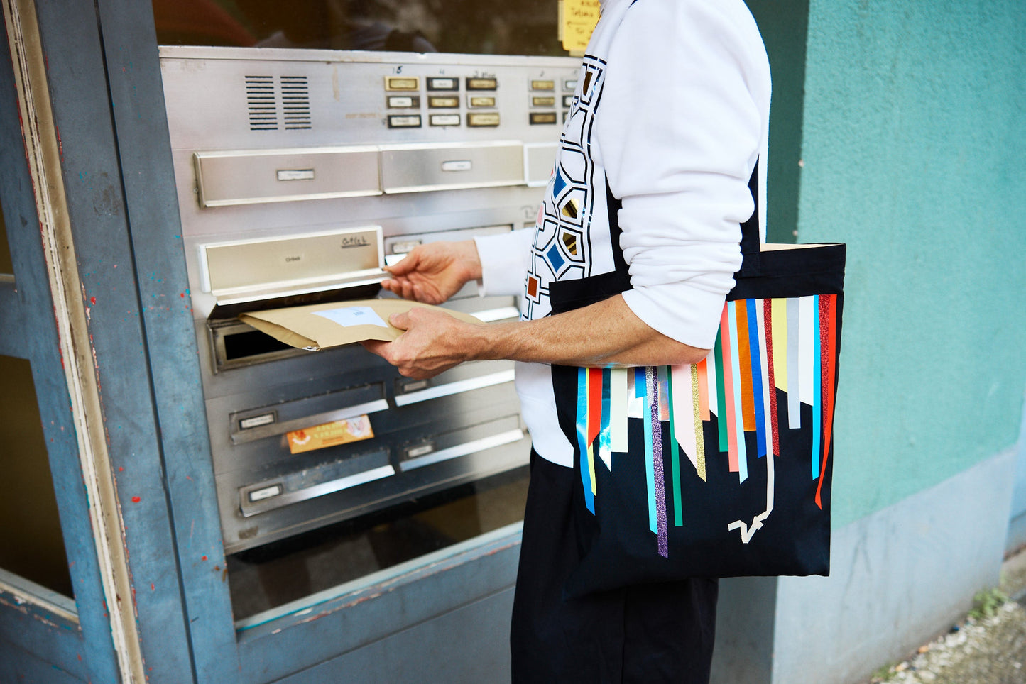 Foil Stripes Tote Bag