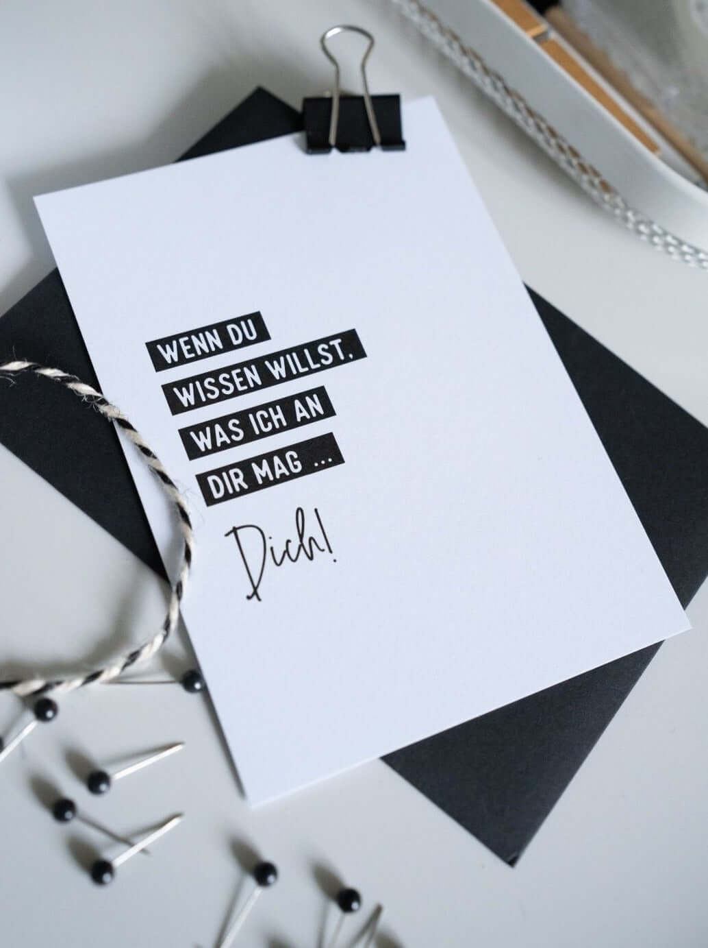 Ich mag dich · Postkarte