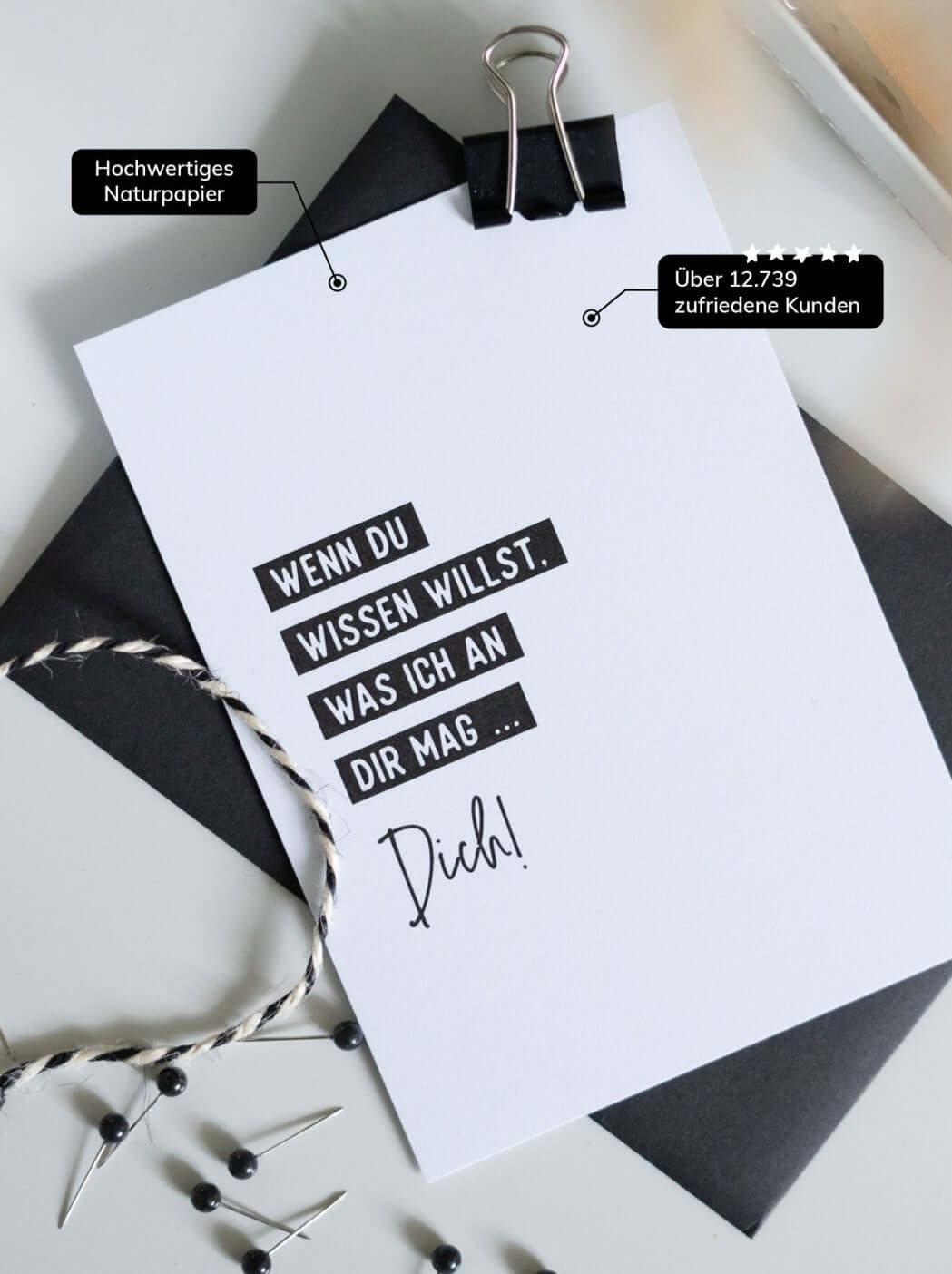 Ich mag dich · Postkarte