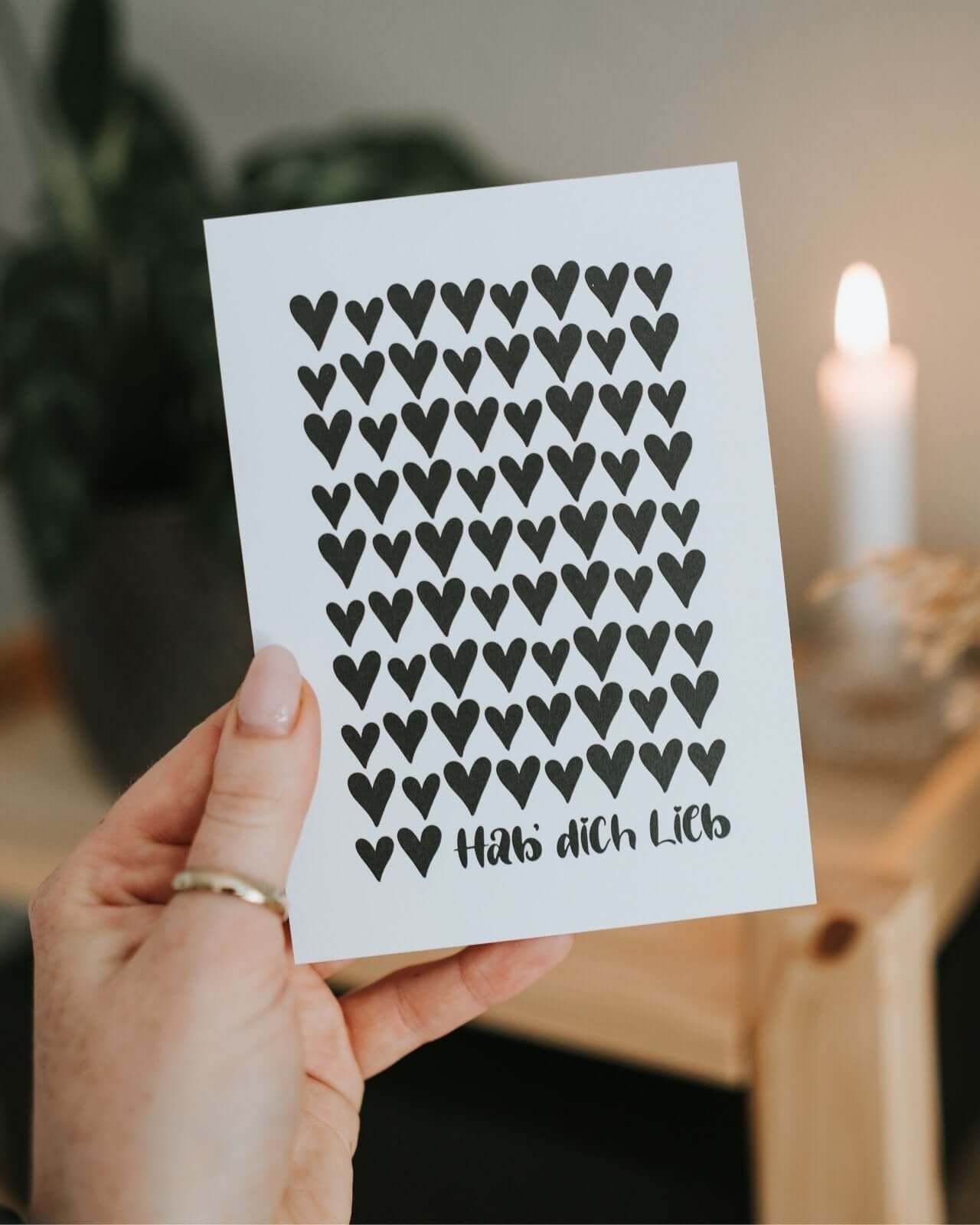 Hab dich lieb · Postkarte