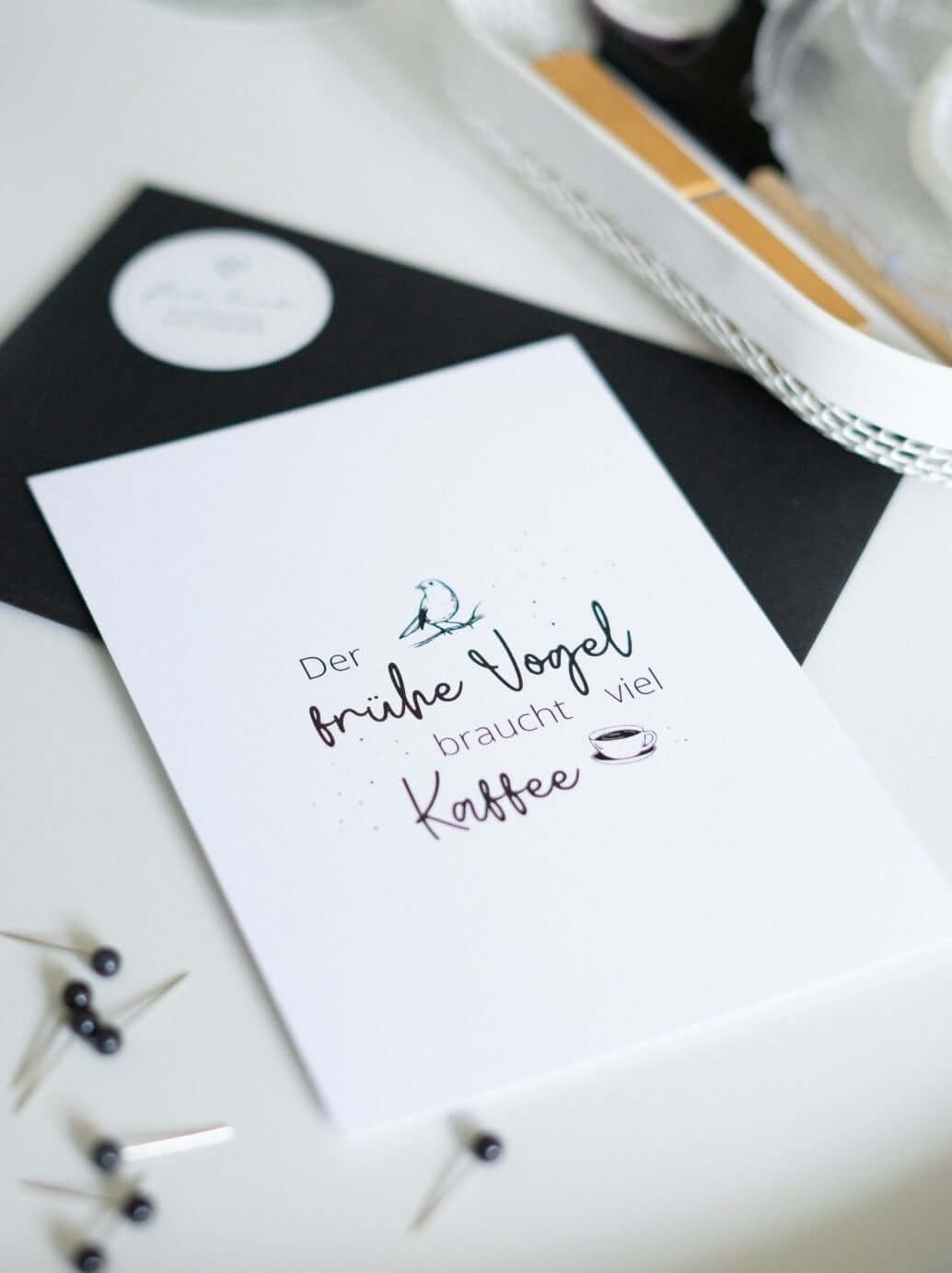 Der frühe Vogel · Postkarte