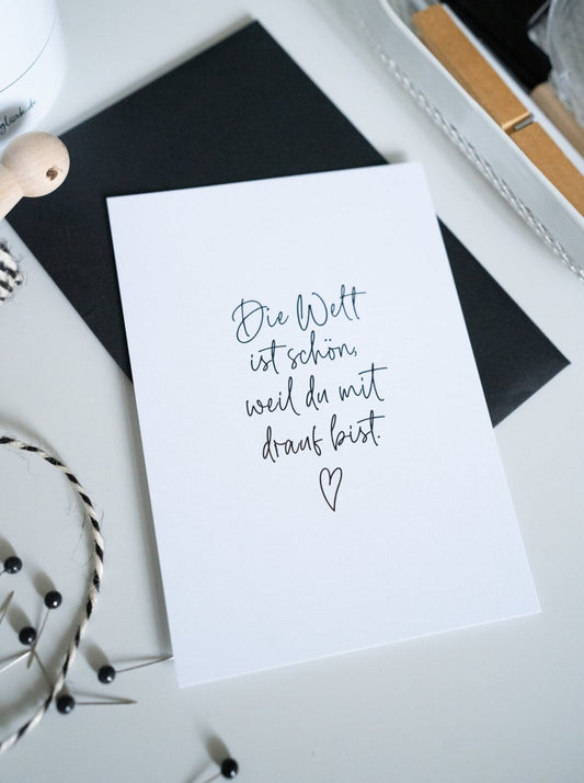 Die Welt ist schön · Postkarte