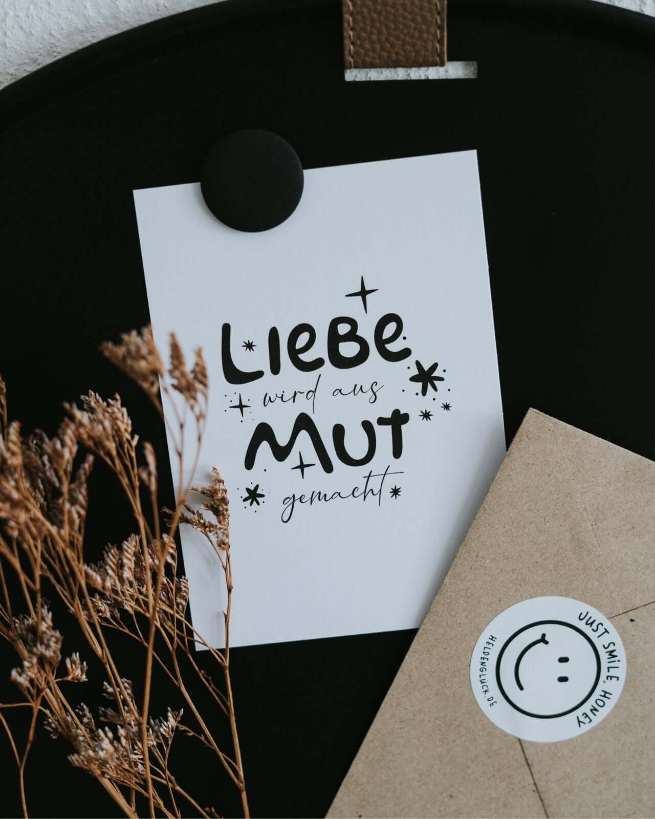 Liebe und Mut · Postkarte