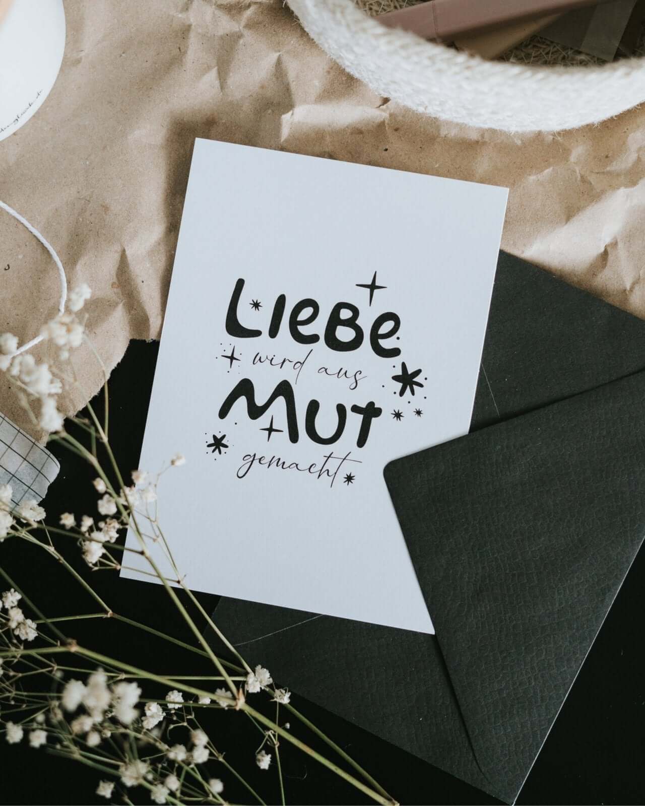 Liebe und Mut · Postkarte