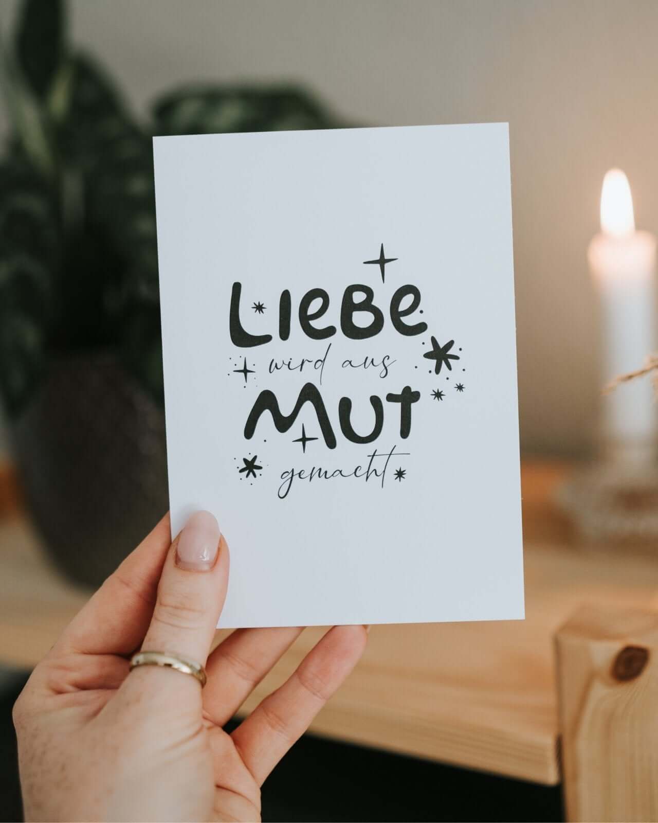 Liebe und Mut · Postkarte