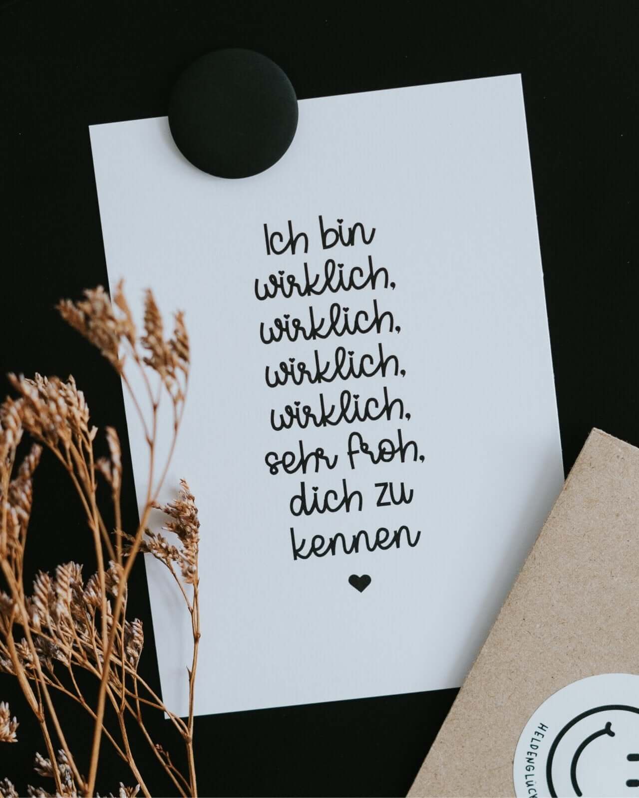 Wirklich froh · Postkarte