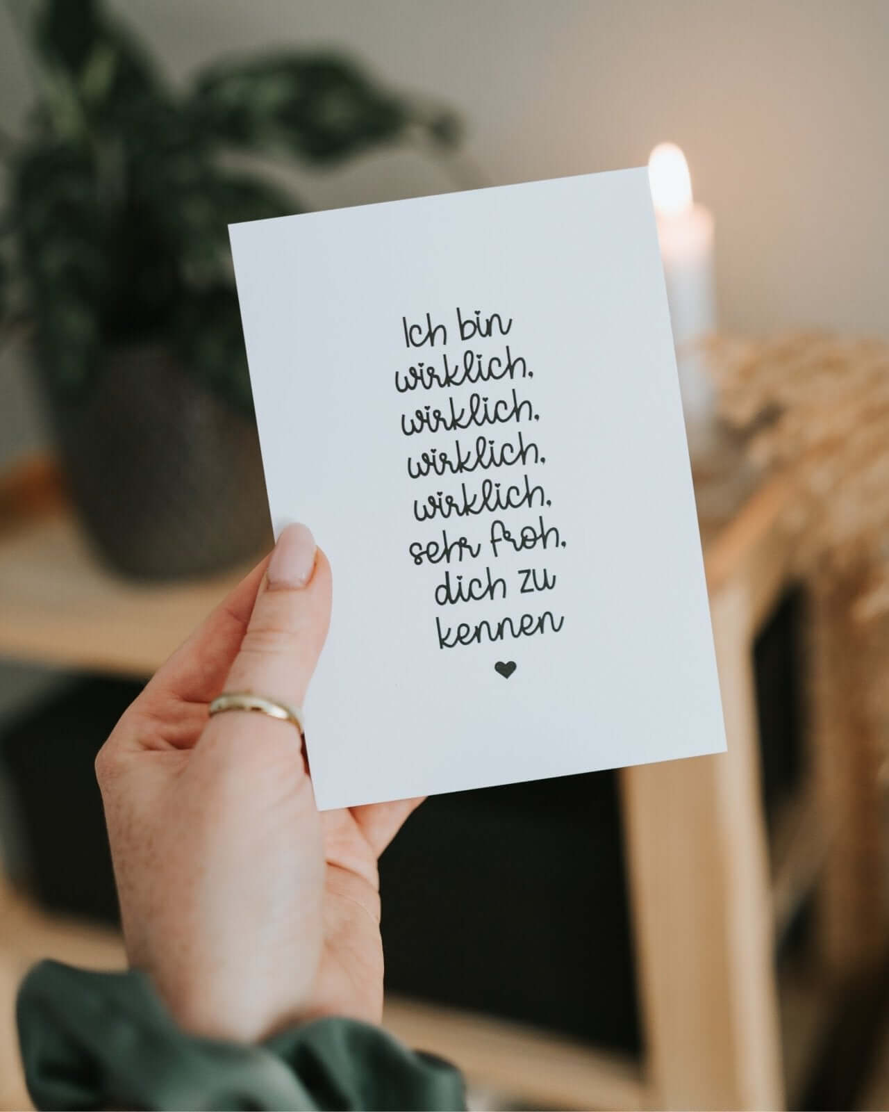 Wirklich froh · Postkarte