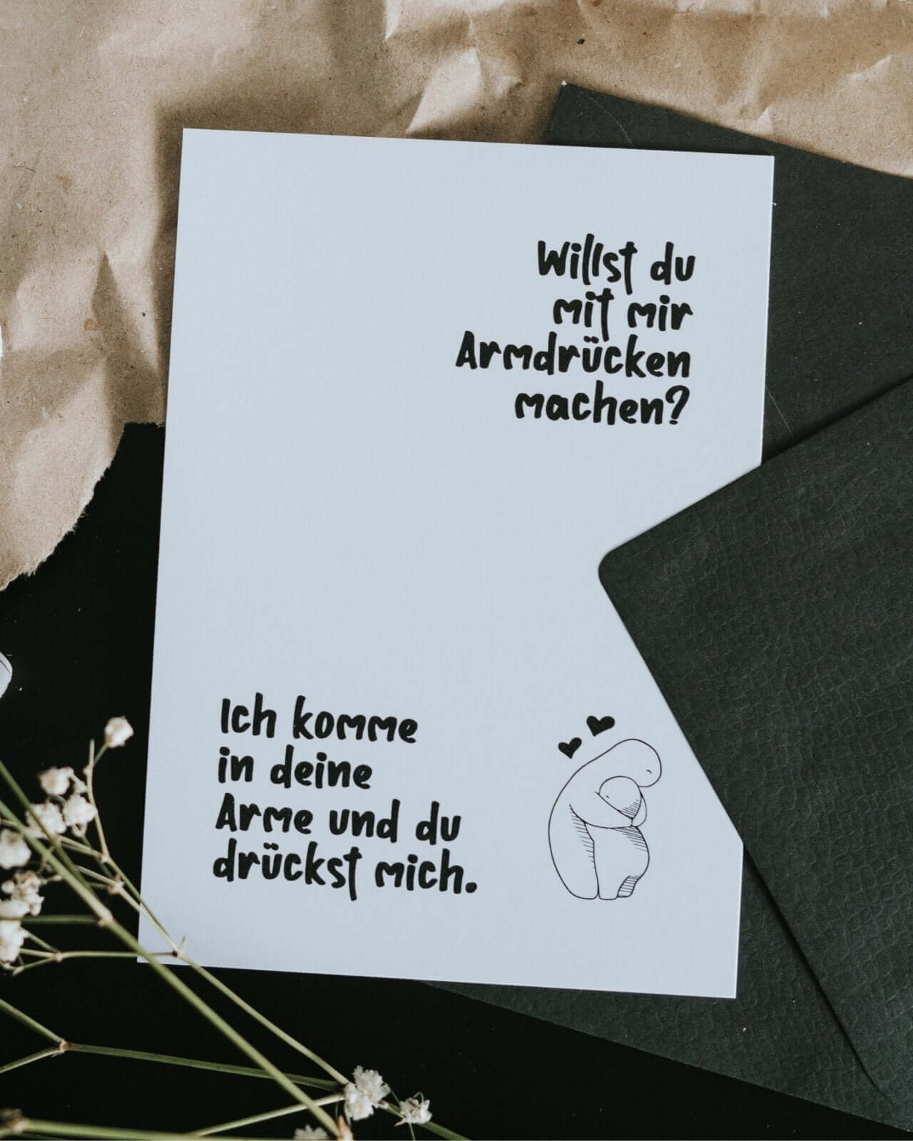 Armdrücken · Postkarte
