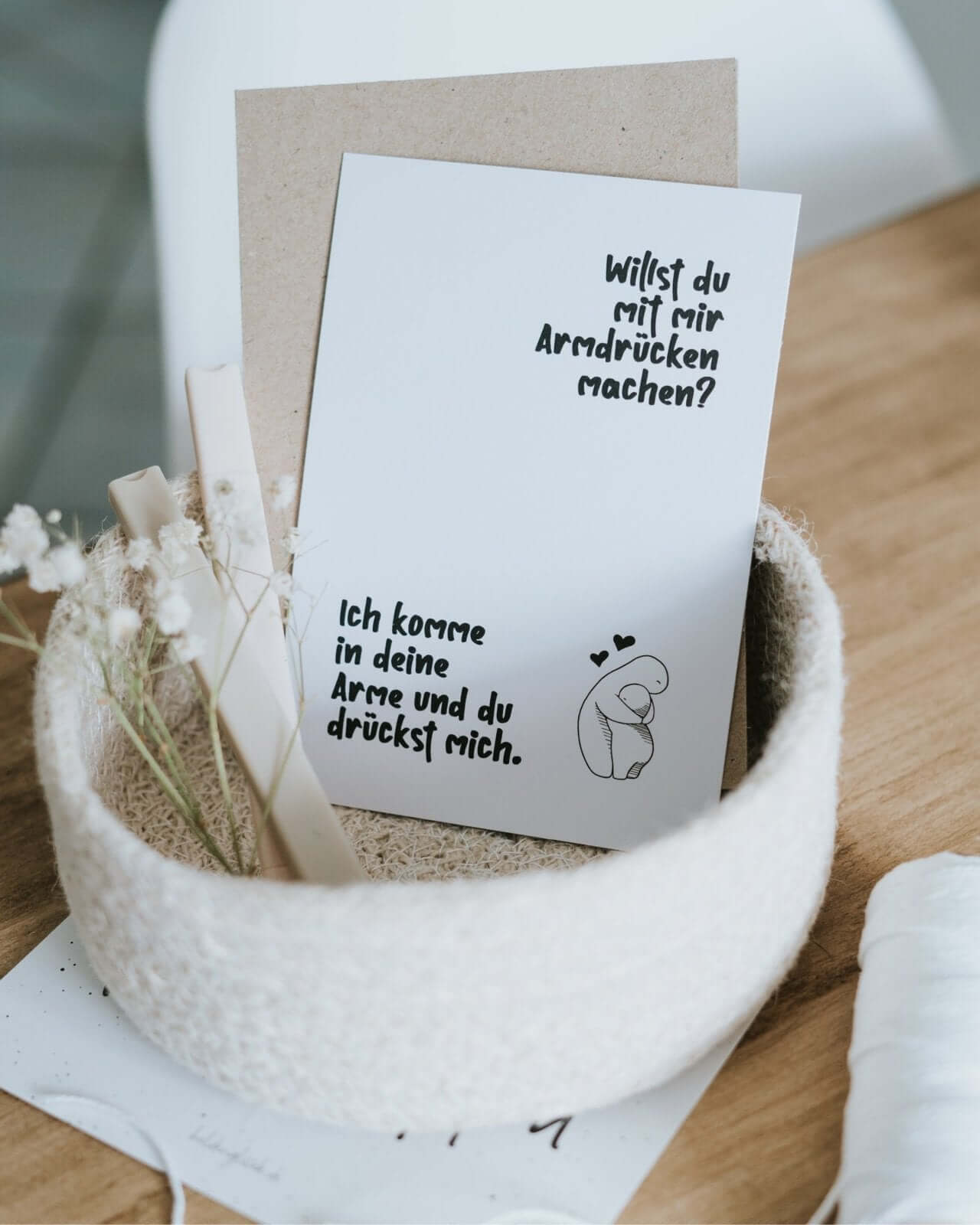 Armdrücken · Postkarte