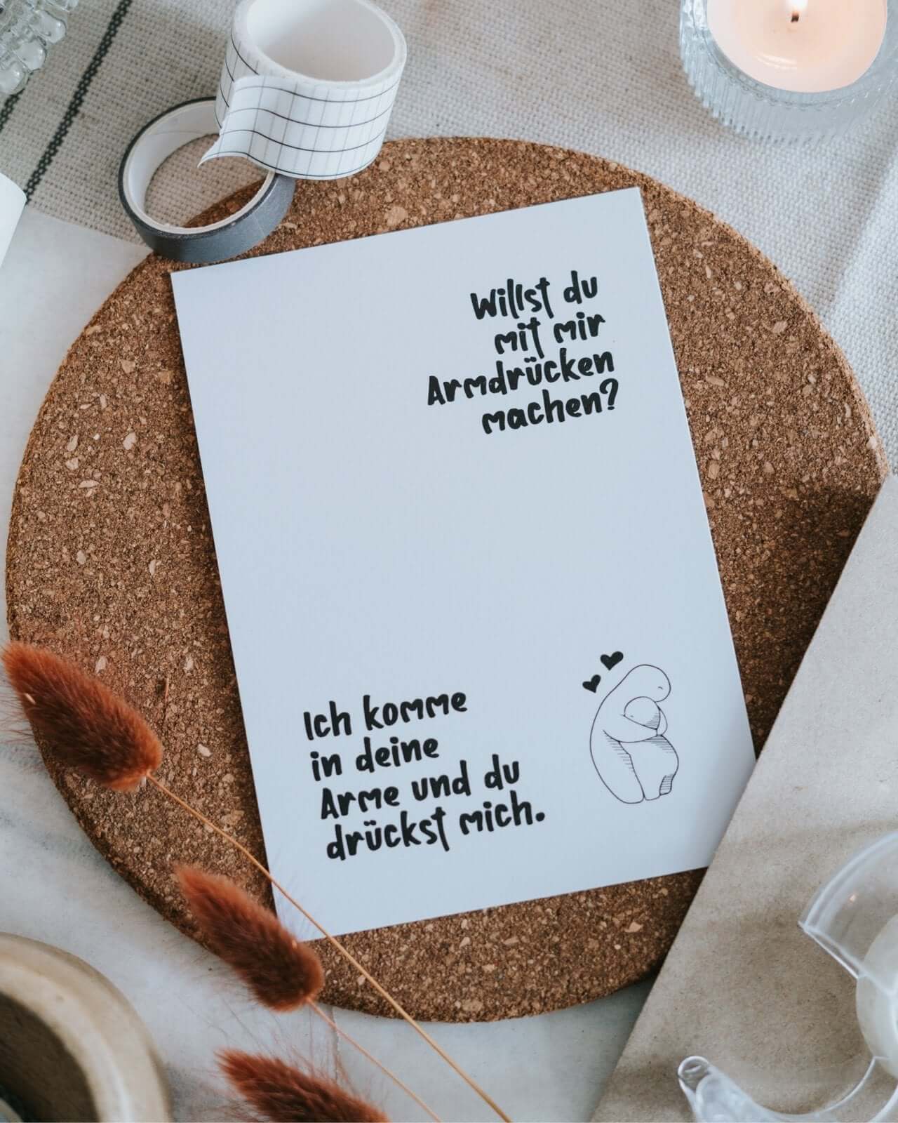 Armdrücken · Postkarte