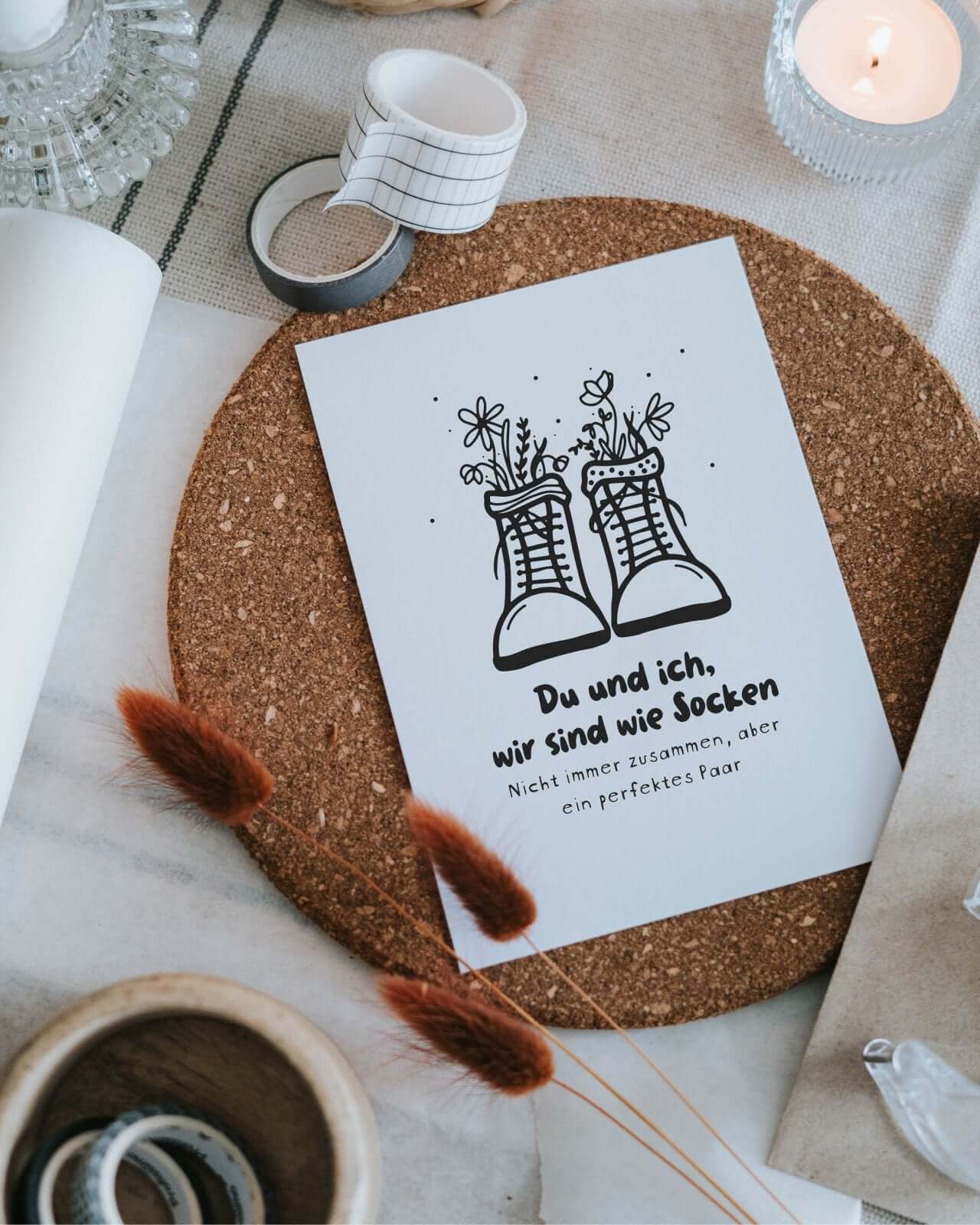 Du und ich · Postkarte