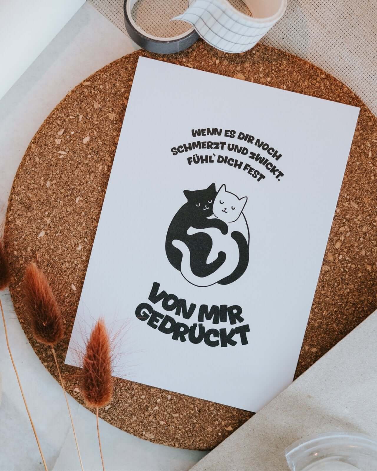 Fühl dich gedrückt · Postkarte