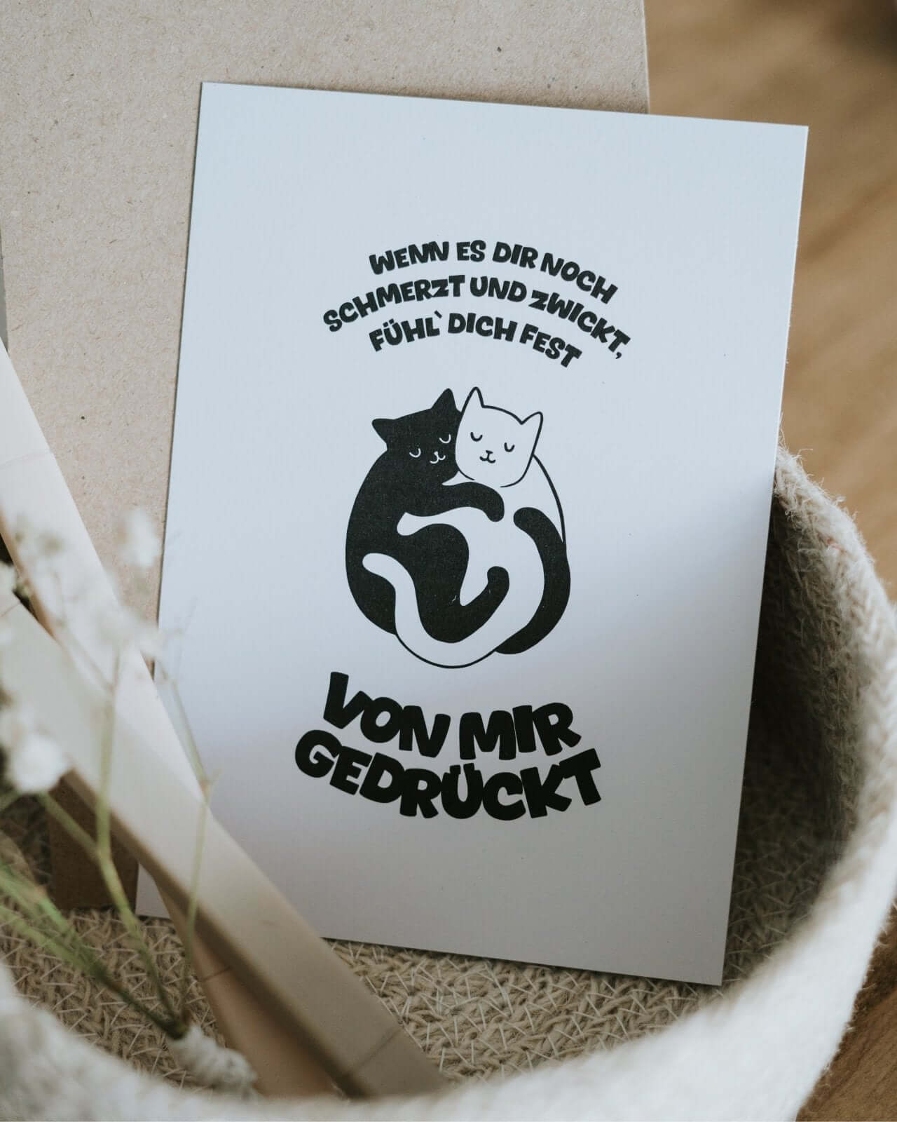 Fühl dich gedrückt · Postkarte