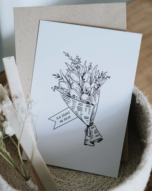 Ich denke an dich · Postkarte