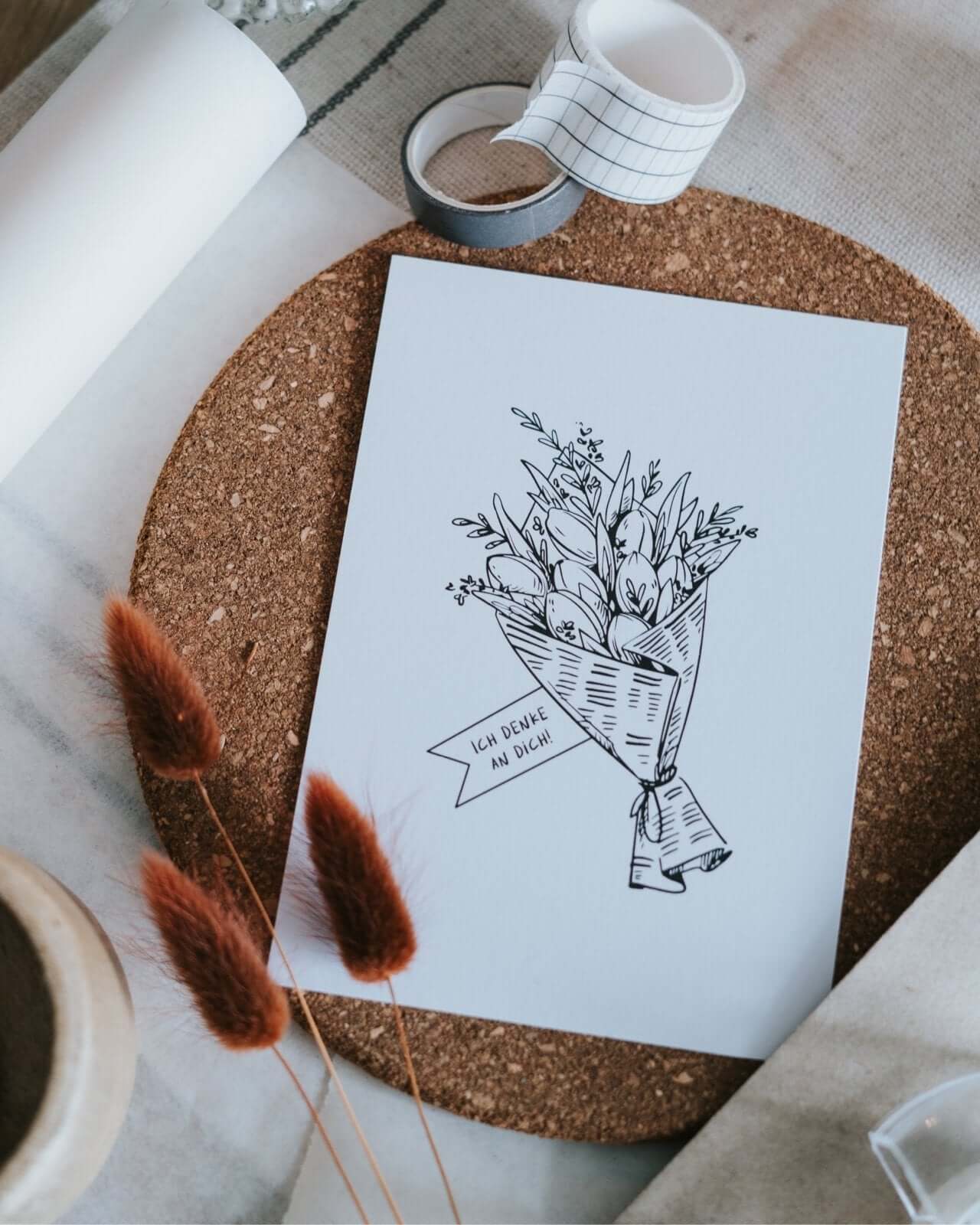 Ich denke an dich · Postkarte