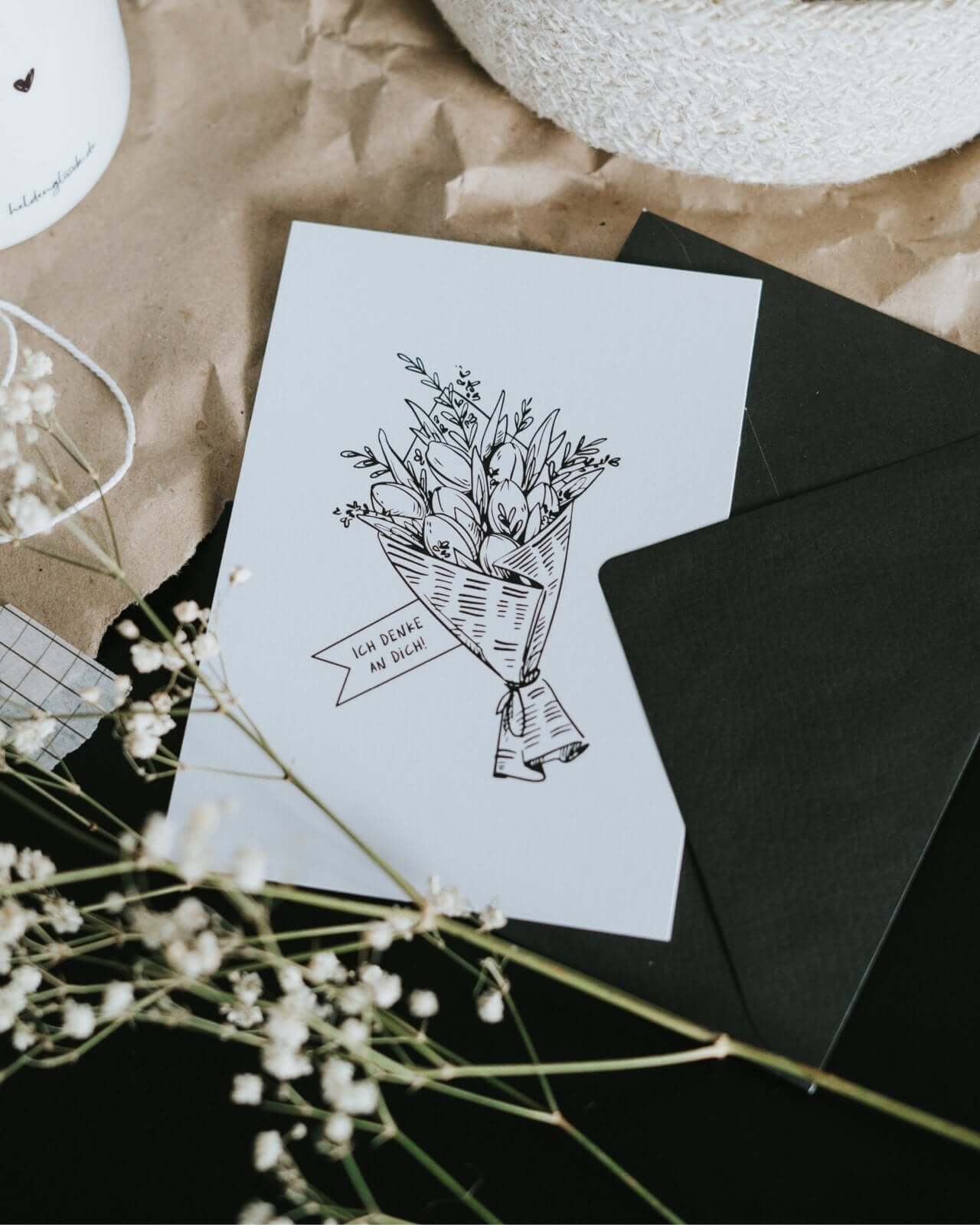 Ich denke an dich · Postkarte