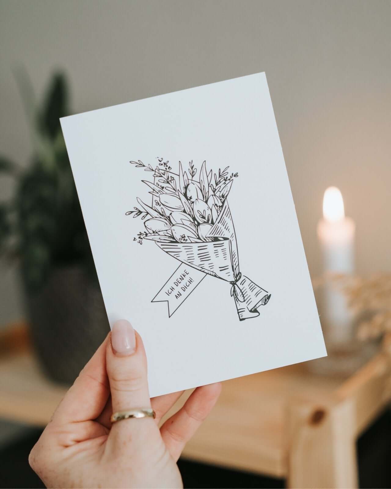 Ich denke an dich · Postkarte