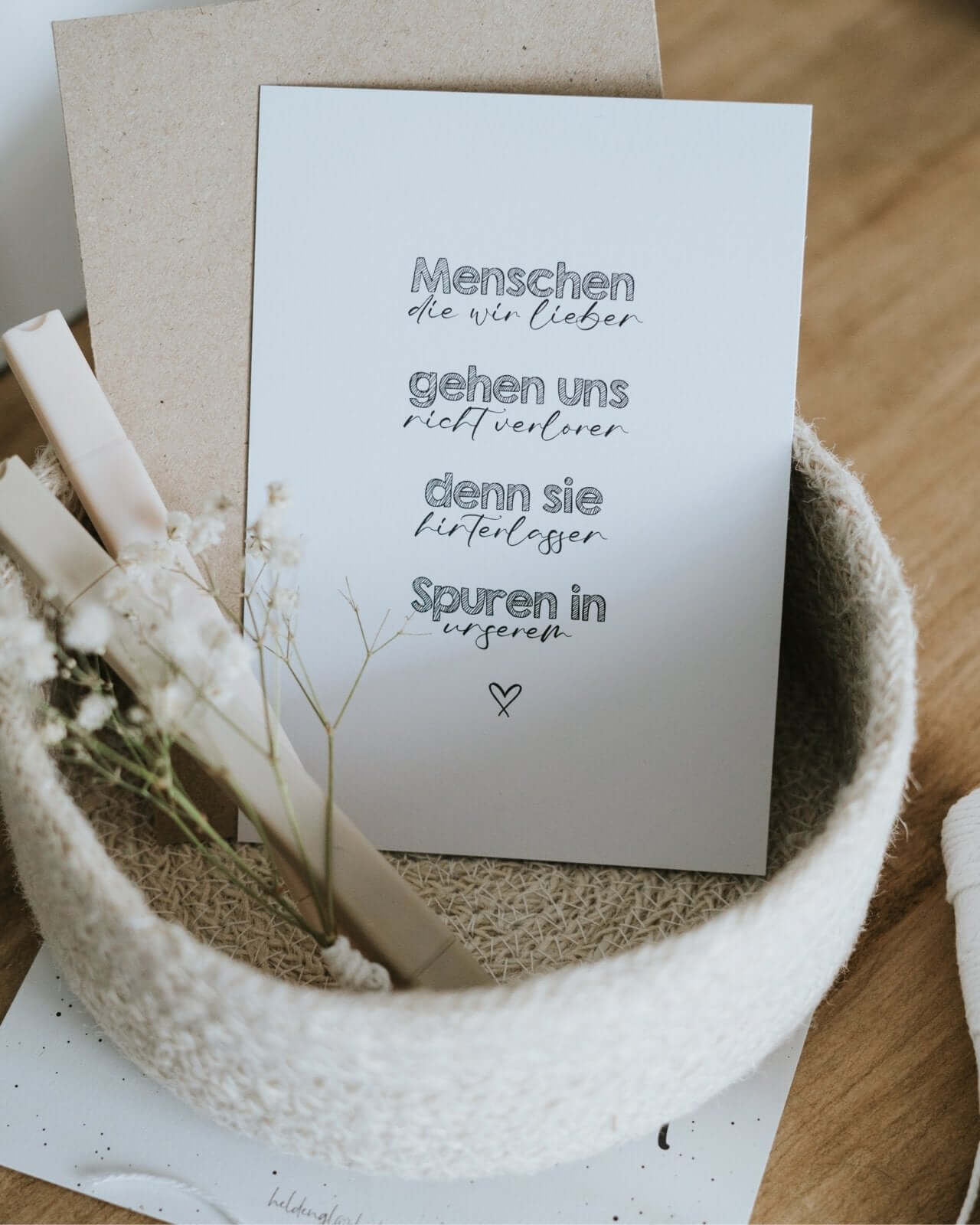 Spuren im Herzen · Postkarte