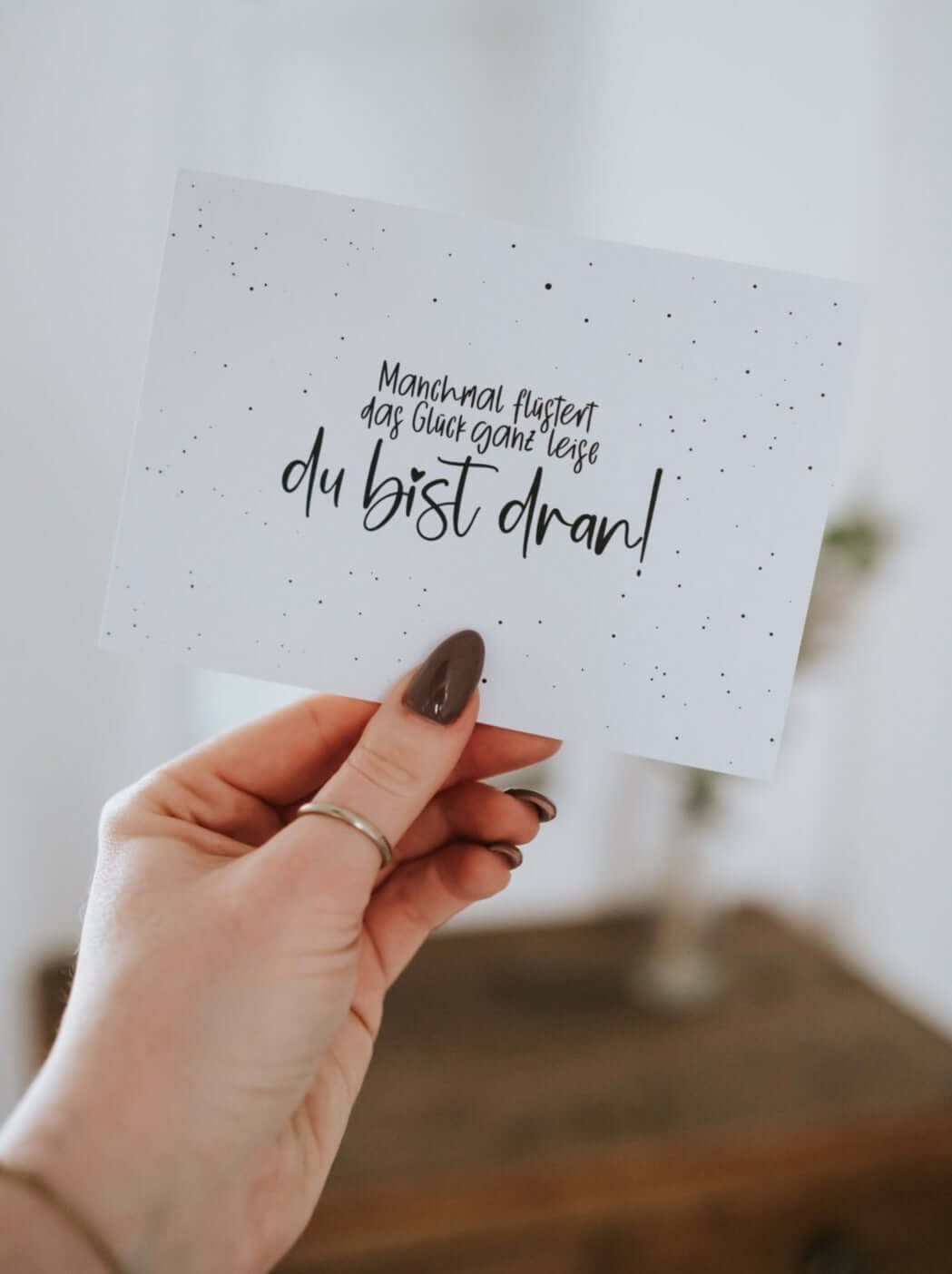 Manchmal flüstert das Glück · Postkarte