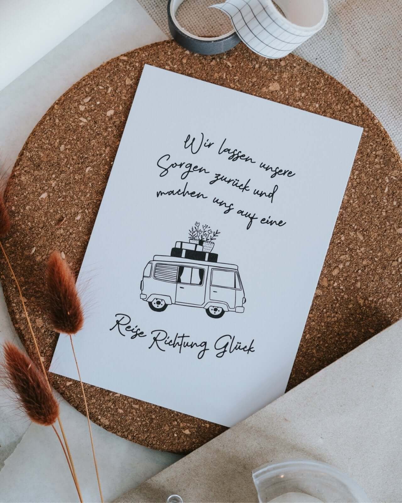 Reise Richtung Glück · Postkarte