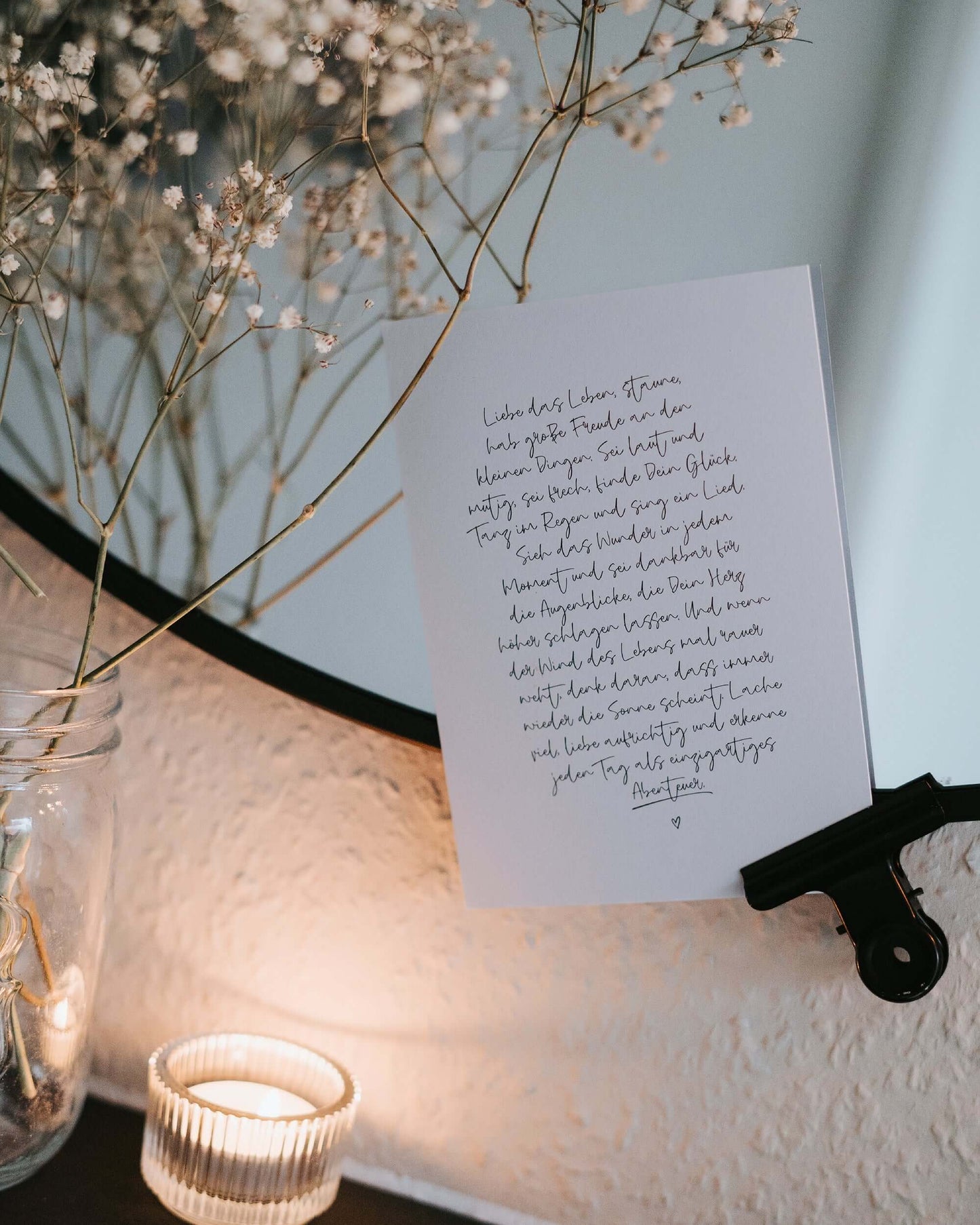 Liebe das Leben · Postkarte