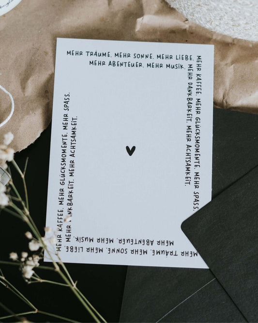 Mehr Träume · Postkarte
