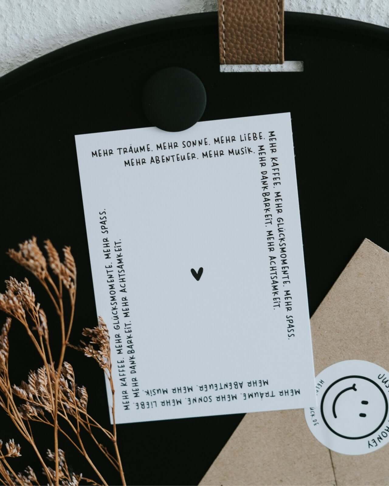 Mehr Träume · Postkarte