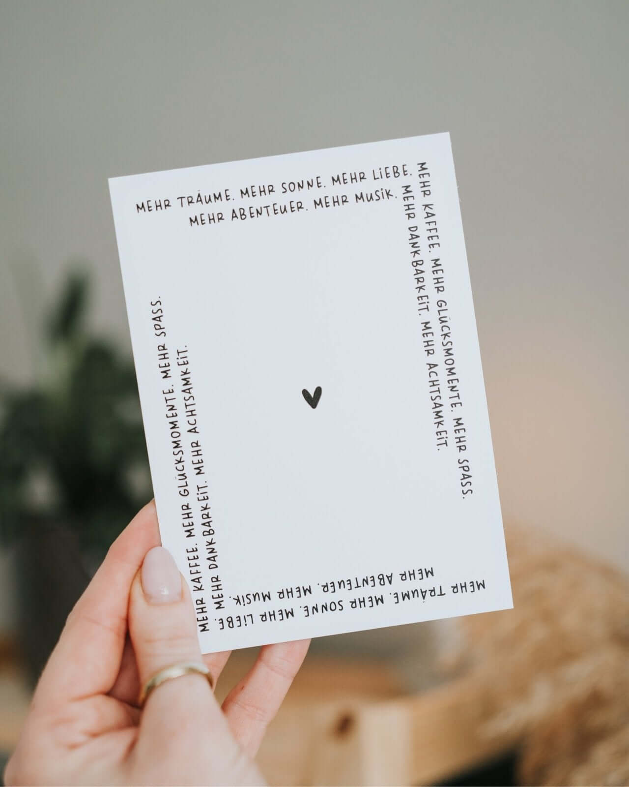 Mehr Träume · Postkarte