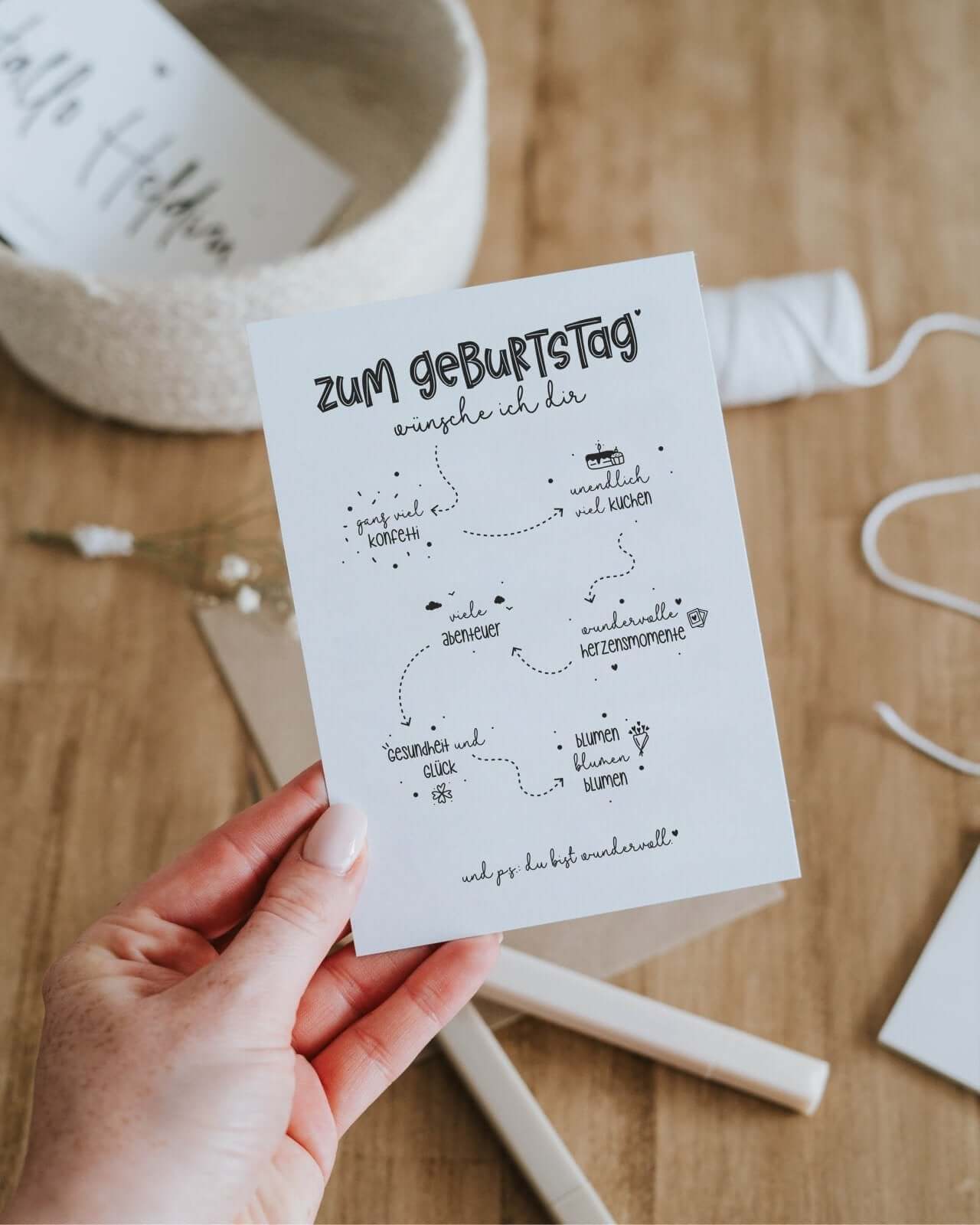 Zum Geburtstag · Postkarte