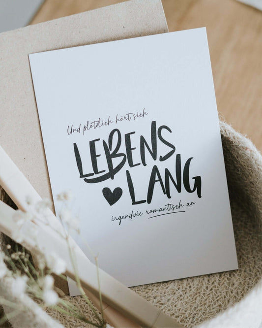 Lebenslang · Postkarte