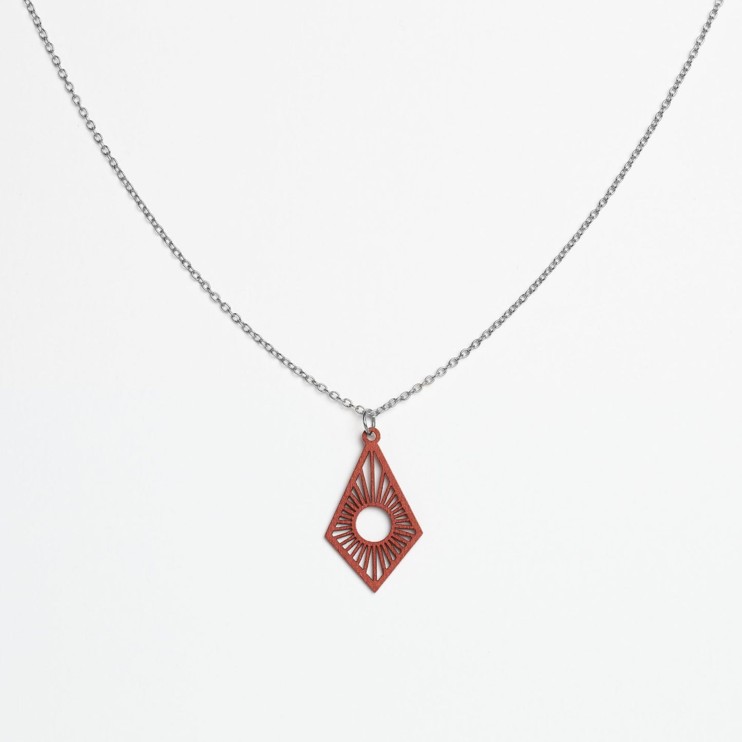 Halskette mit Holzanhänger - 'Sunrise'