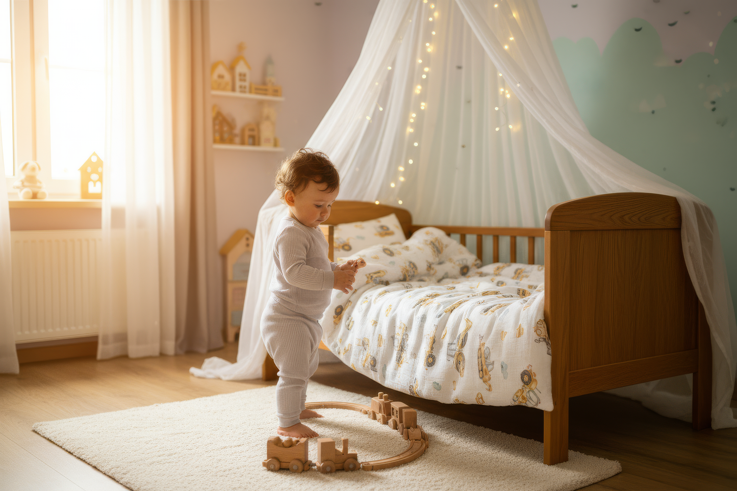 “Baustelle” Premium Kinderbettwäsche