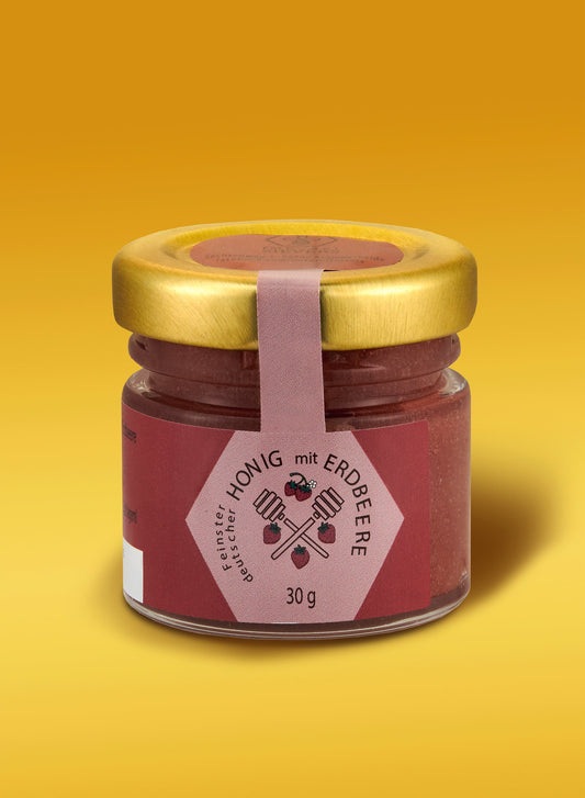 Honig mit Erdbeere