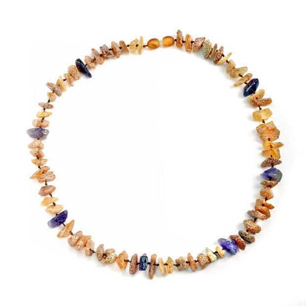 Hunde Bernsteinkette Amethyst