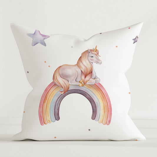 "Regenbogen Einhorn" Premium Dekokissen