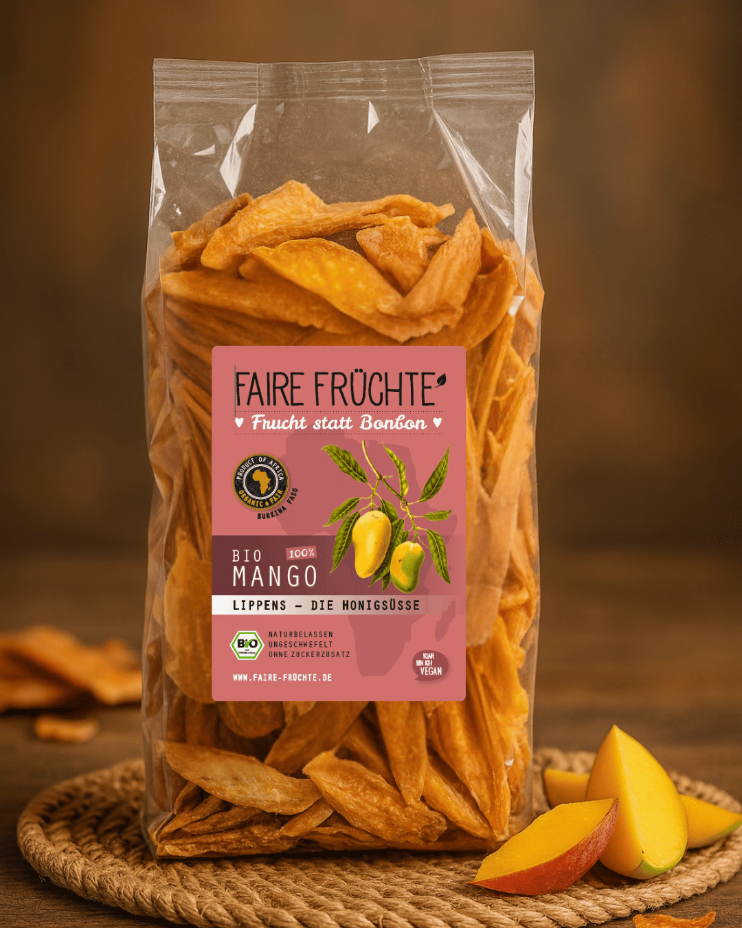 500g Bio Mangostreifen Lippens 'die Süße'