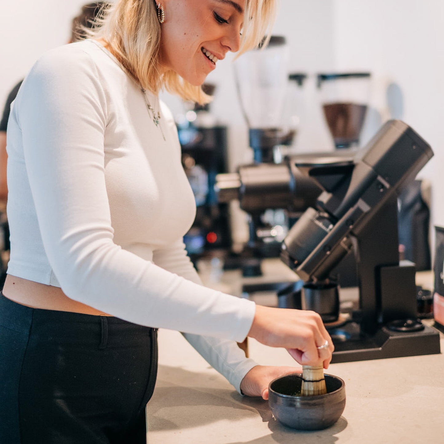 Matcha Set grau/schwarz