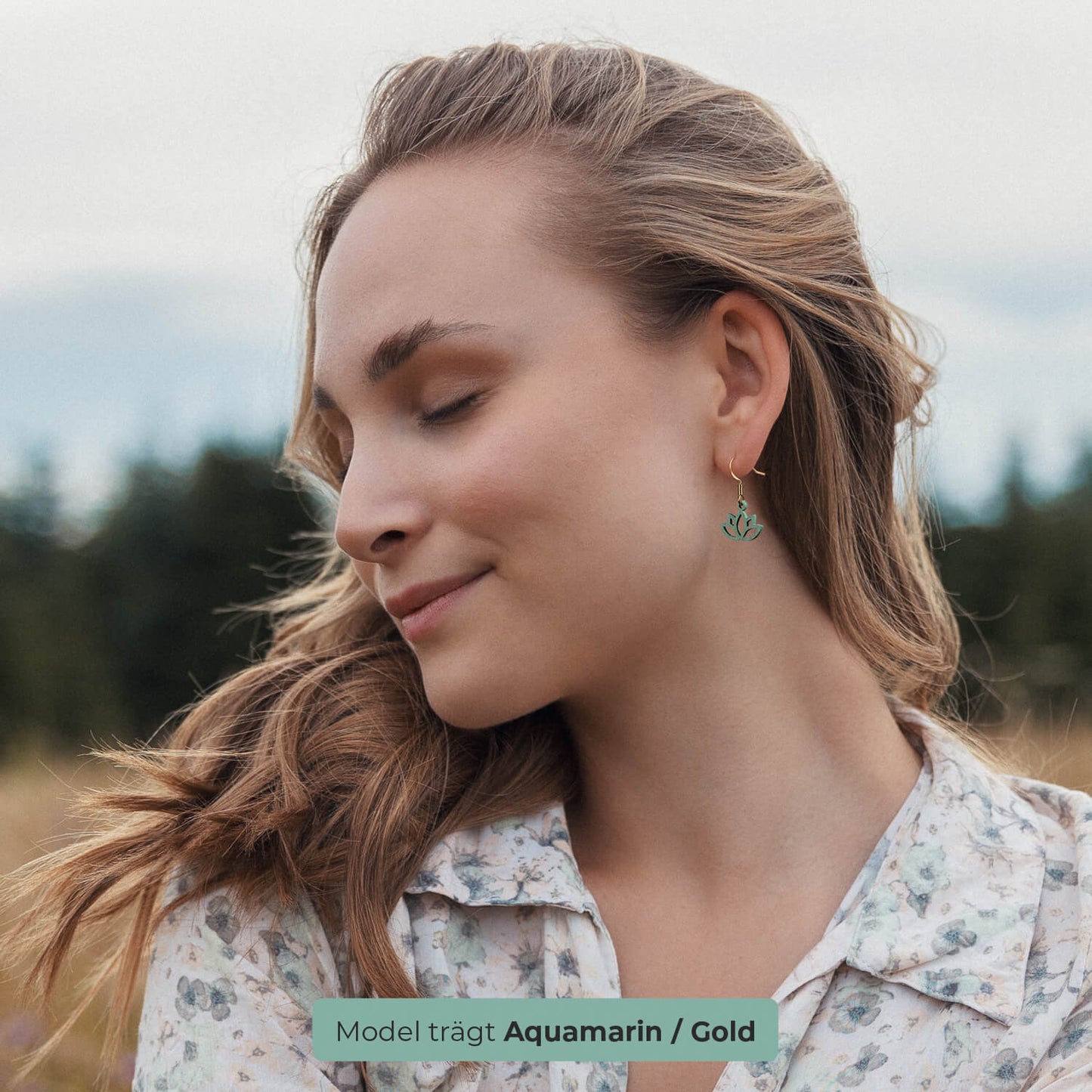 Ohrringe / Ohrhänger aus Holz | Flower Lotus