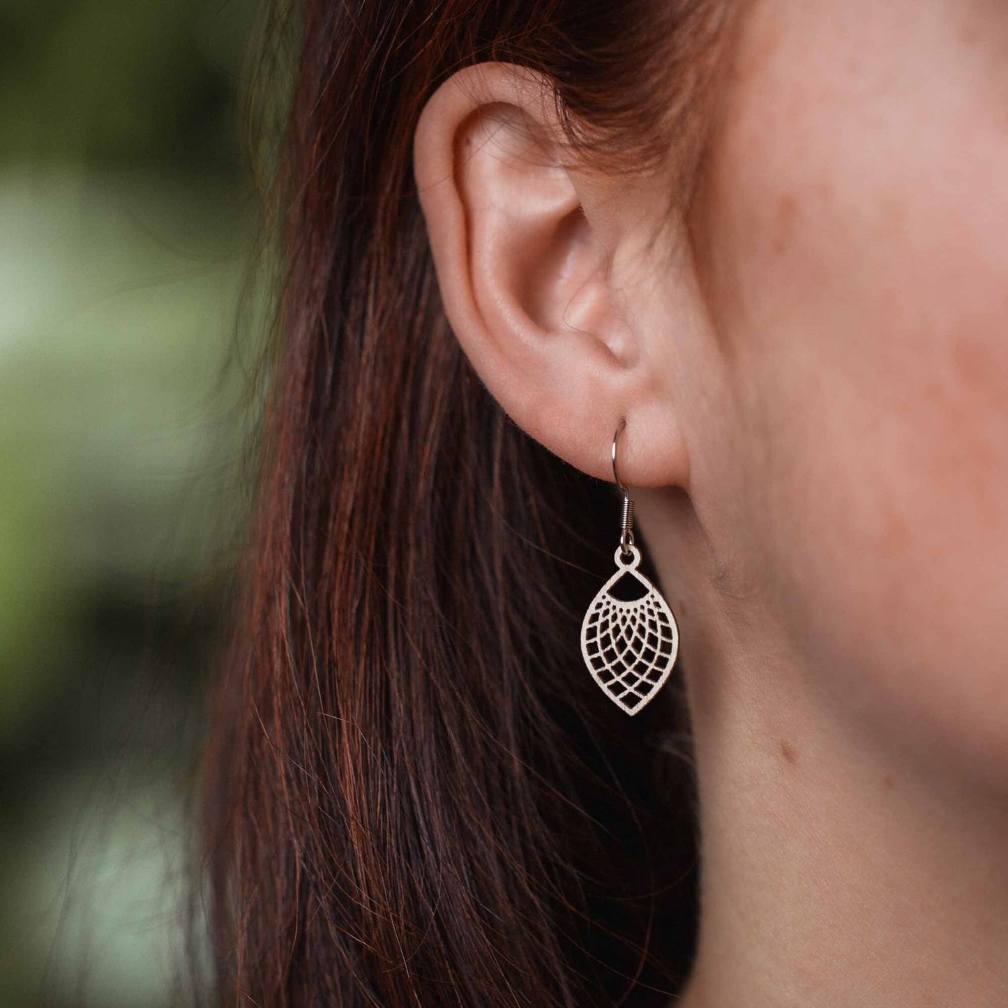 Ohrringe / Ohrhänger aus Holz | Leaf