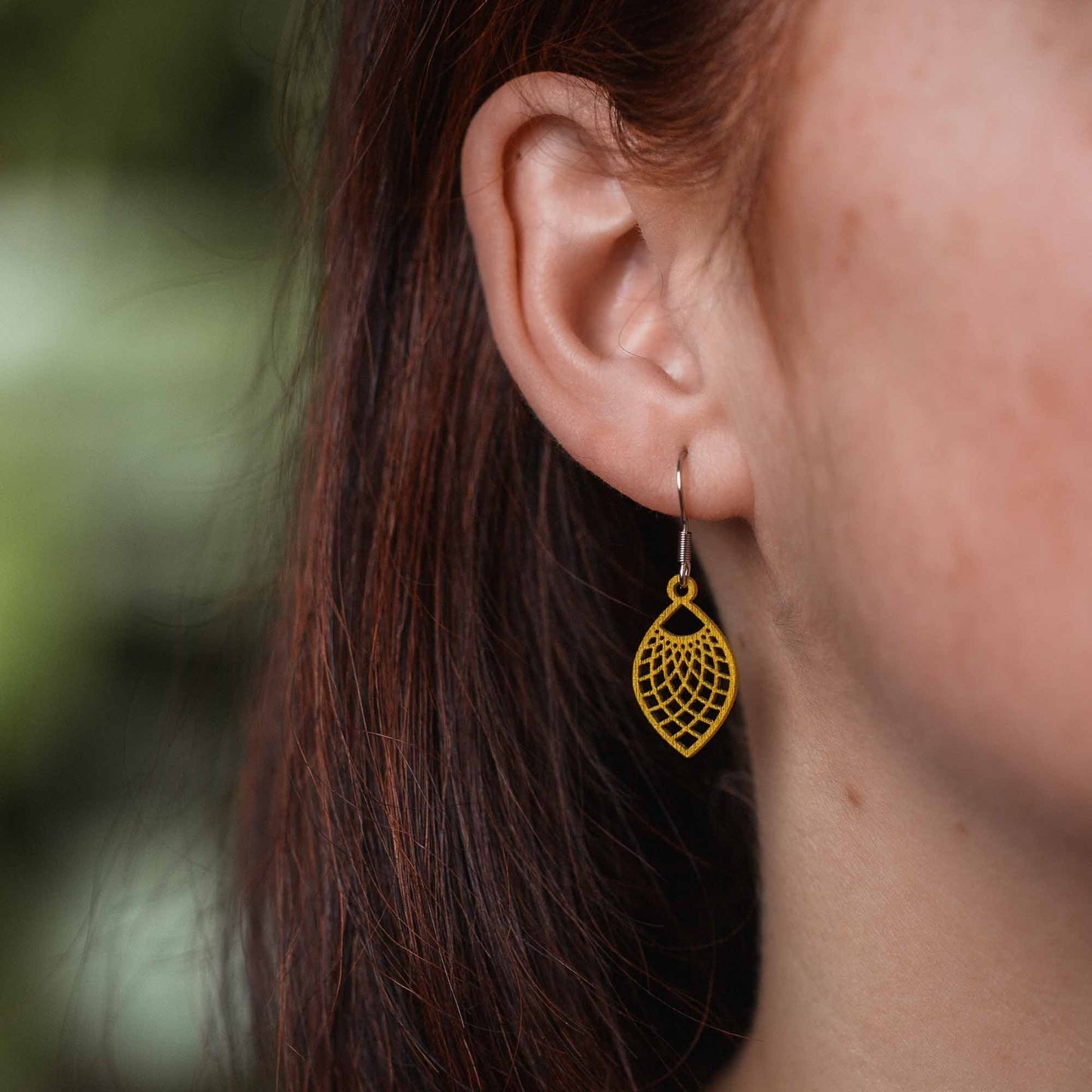 Ohrringe / Ohrhänger aus Holz | Leaf