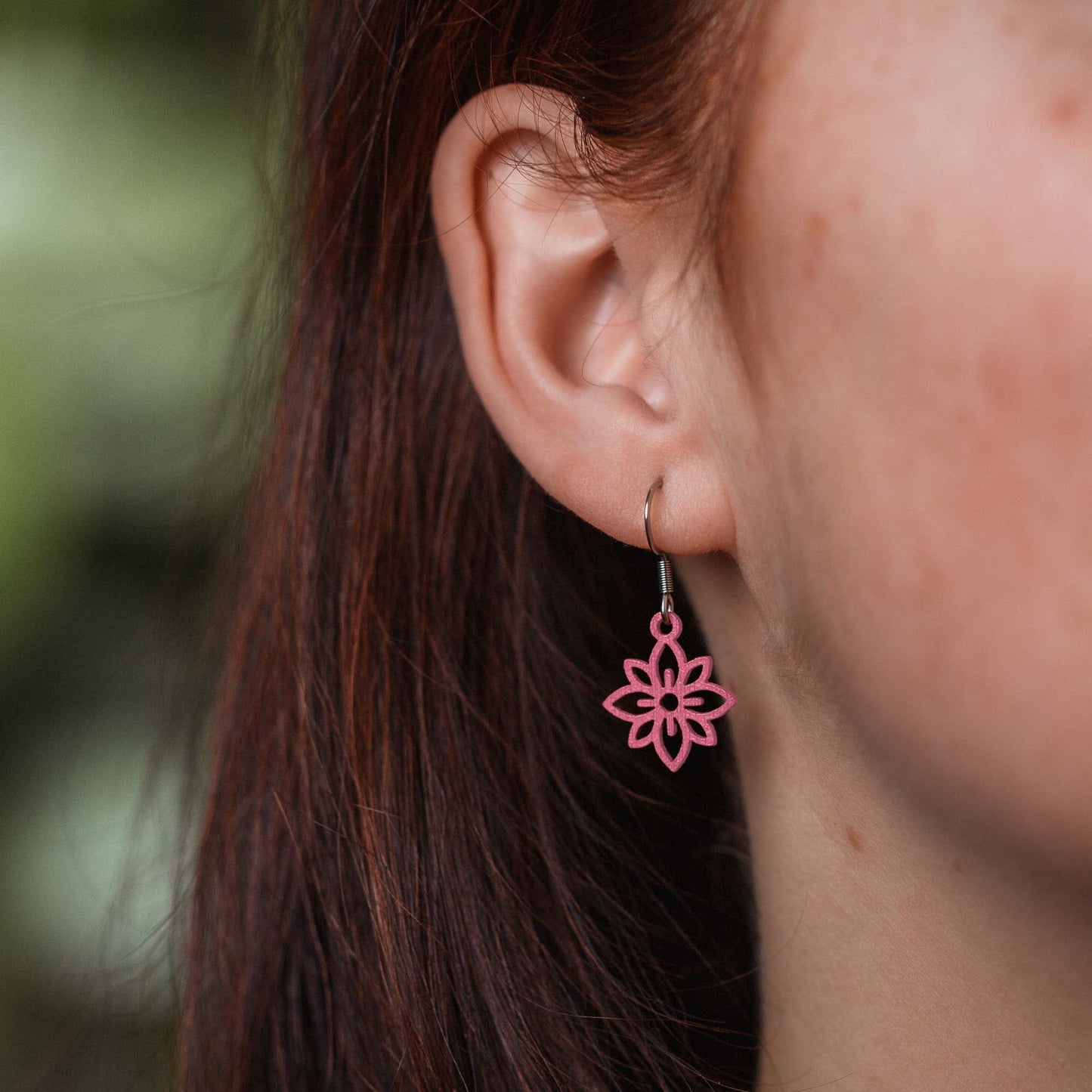 Ohrringe / Ohrhänger aus Holz | Flower mini