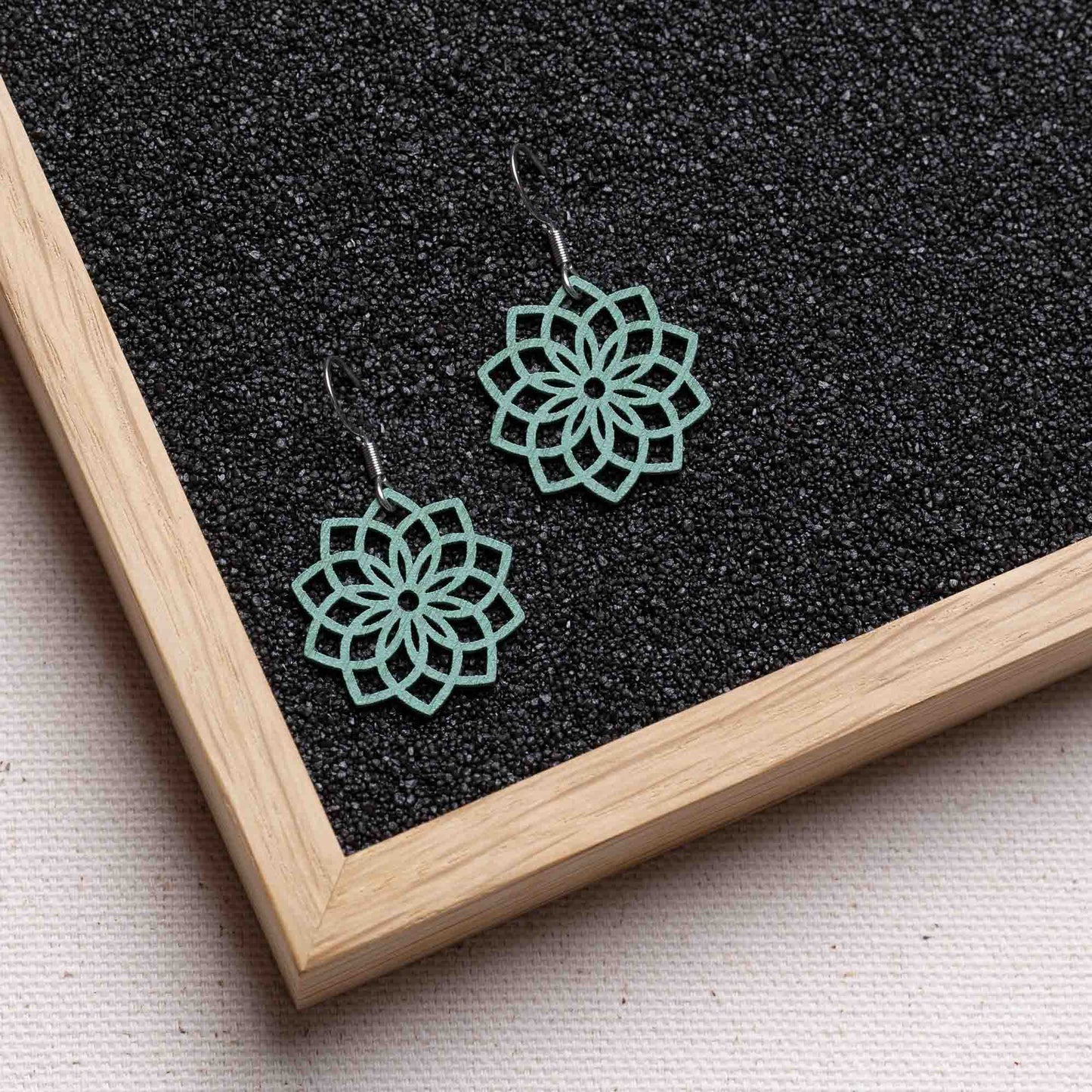 Ohrringe / Ohrhänger aus Holz | Mandala