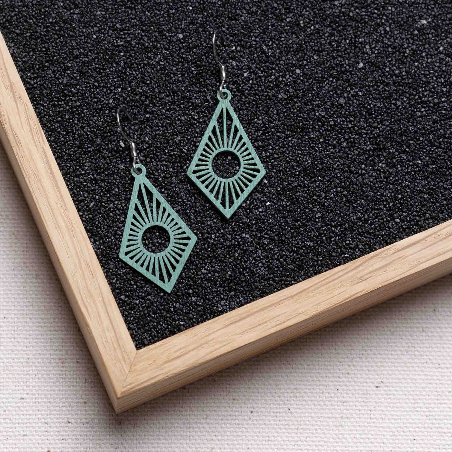 Ohrringe / Ohrhänger aus Holz | Sunrise