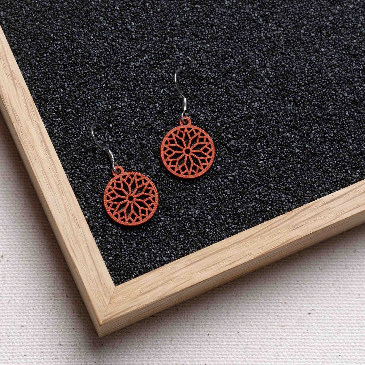 Ohrringe / Ohrhänger aus Holz | Sunwheel
