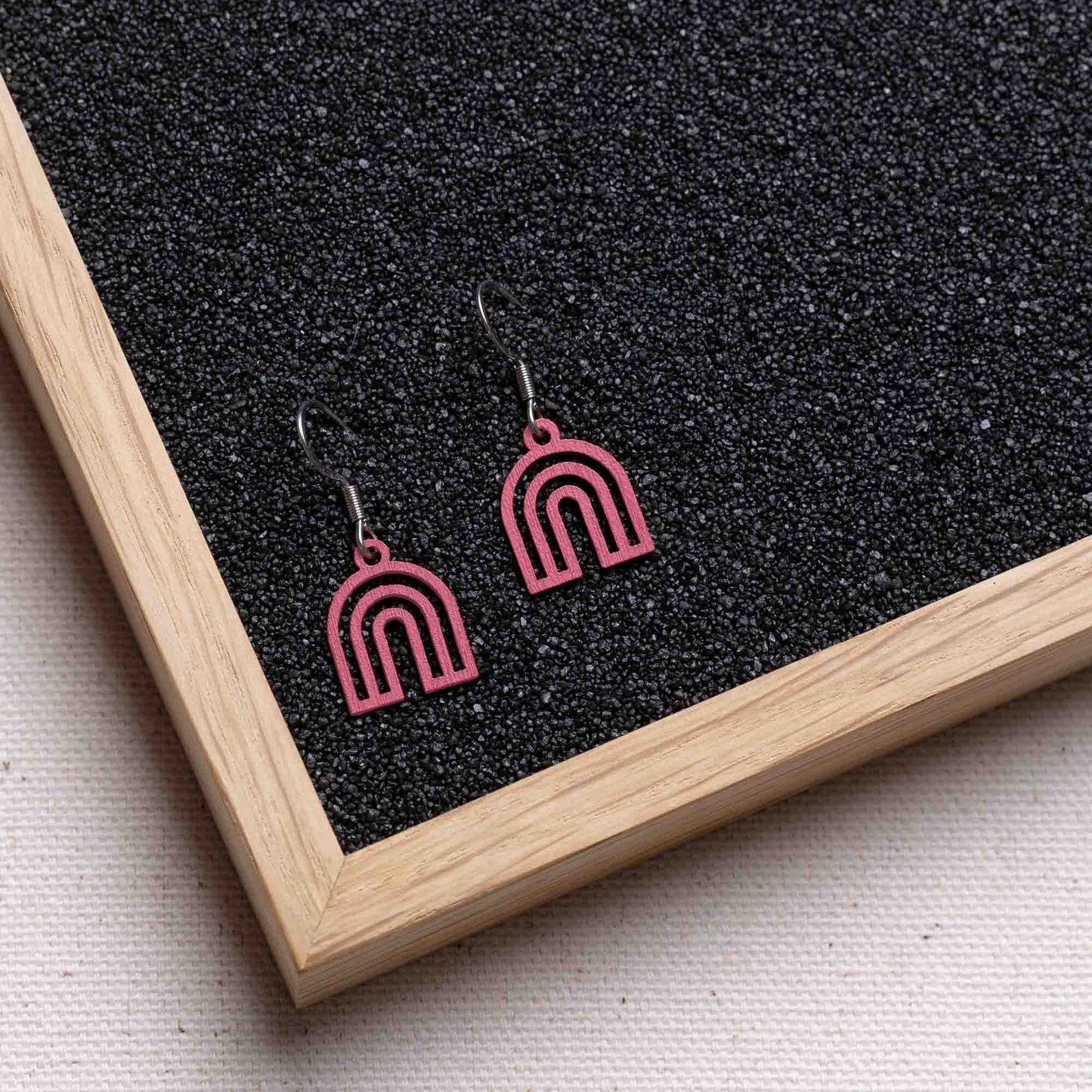 Ohrringe / Ohrhänger aus Holz | Rainbow