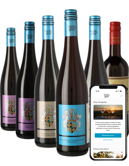 Weinpaket Rotwein mit App-Weinprobe
