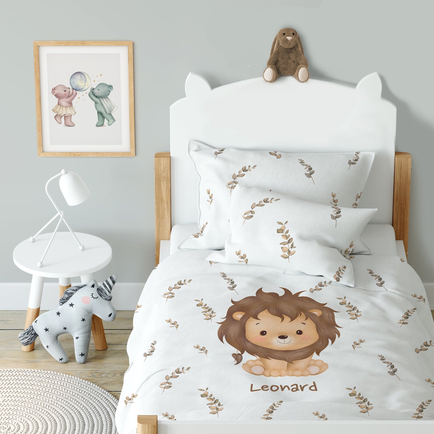 "Der kleine Löwe" Premium Bettwäsche mit Namen